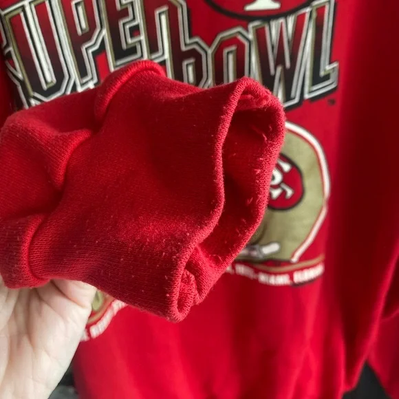 Vintage San Francisco 49ers Crewneck Sweater 90s Super Bowl NFL-Size XL - Picture 7 of 9